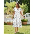 thumbnail image 6 of Zeagoo T Shirt Midi Dress for Women Summer Casual Tiered Dresses A Line Swing Long Dresses with Pockets Short Sleeve Beach Dress, 6 of 6