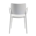 thumbnail image 5 of Omax Decor Cleo Arm Resin Patio Dining Chair in White - (Set of 2), 5 of 7