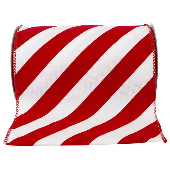 Reliant Ribbon - 94295W-695-25F, Ribbon, Red/white, 6 Inch, 10 Yards