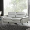 thumbnail image 1 of Cortesi Home Contemporary Monaco Genuine Leather Sofa, Light Grey 78", 1 of 1