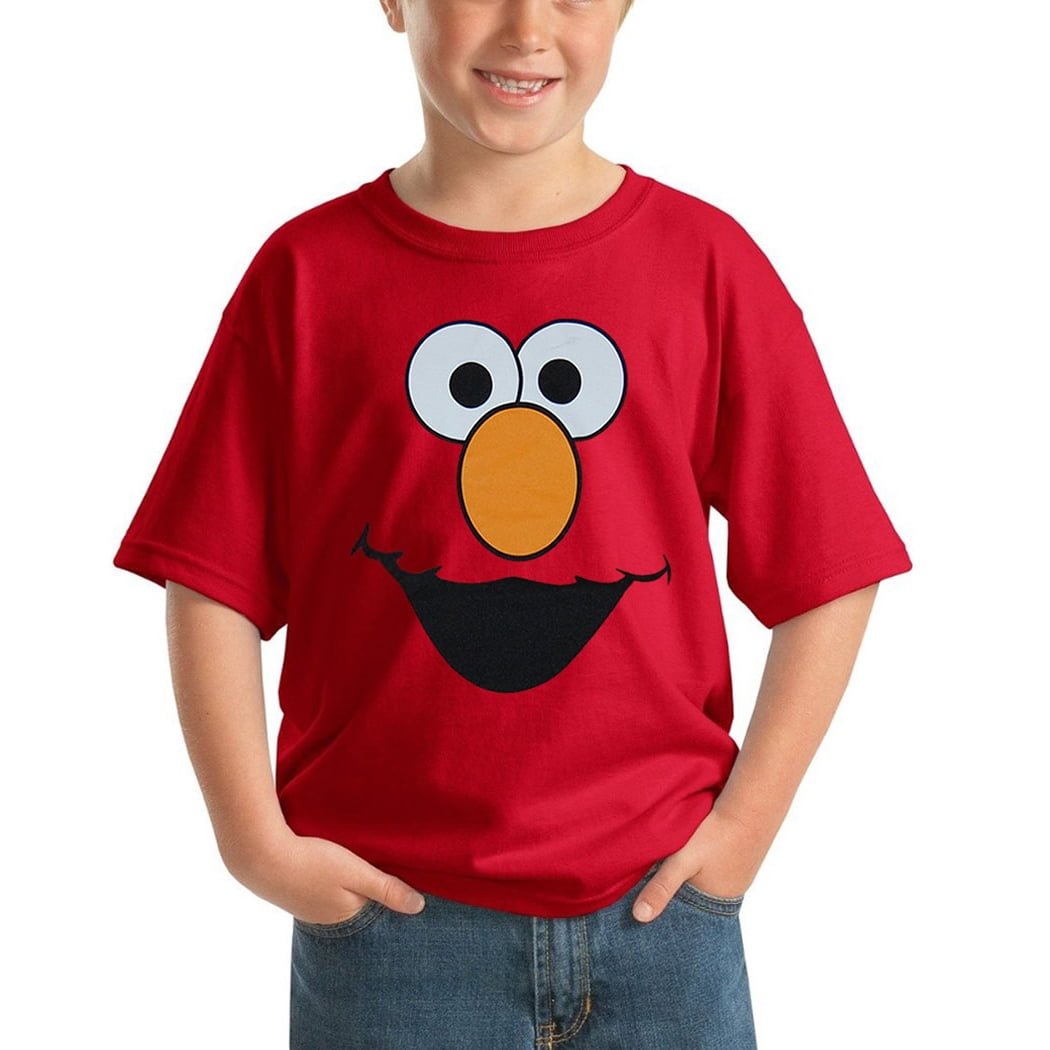 Sesame Street Elmo Face Kids T-Shirt-Youth Medium [10/12] - Walmart.com