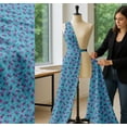 thumbnail image 5 of Soimoi Blue Cotton Voile Fabric Buttercup Floral Print Fabric by the Yard 42 Inch Wide, 5 of 7