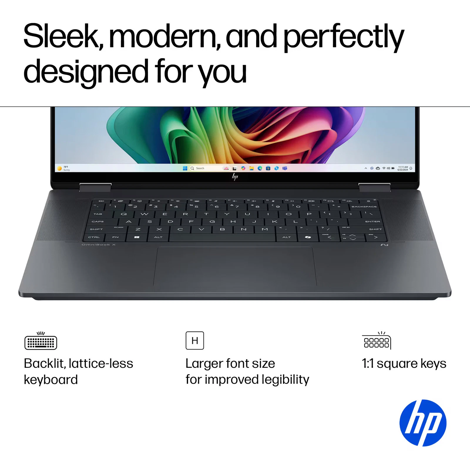 HP - OmniBook X Flip 2-in-1 - Copilot+ PC - 16" 2K Touch-Screen Laptop - Intel Core Ultra 5 - 16GB Memory - 512GB SSD - Eclipse Gray