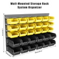 thumbnail image 3 of Wall Mounted Storage Bins Organizer Set, 30PCS Plastic Nut & Bolt Organizer with Pegboard, Screw Storage Bins for Garage, Workshop, Craft & Hardware Organization (Yellow & Black, Small), 3 of 7