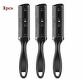 thumbnail image 1 of 3pcs Black Double Side Hair Thinner Cutter Comb Hair Cutting Razor Comb, 1 of 5