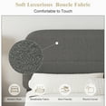 thumbnail image 5 of 4 EVER WINNER Full Bed Frame with Headboard, Boucle Upholstered Platform Bed Frame wiith Rounded Corner, Soft Cloud Bed Frame, No Box Spring Needed, Gray, 5 of 8