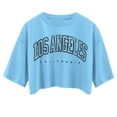 thumbnail image 5 of BOOMNY Women's Short Sleeve Crop Tops Letter Graphic Y2K Loose Summer Tees for Women, 5 of 5