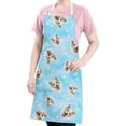 thumbnail image 5 of Corgi Footprint Apron-Garden Aprons for Women with Pockets-Cotton Linen Waterproof Kitchen Cooking Gardening Aprons Adjustable for Kitchen,Cooking,BBQ and Salon 33x27 Inch, 5 of 7