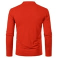 thumbnail image 4 of Inglocry Mens Long Sleeve Henley Shirts Stretch Casual 3 Button Tee Baisc Plain Soft Basic Tops For Men Saffron 2XL, 4 of 5