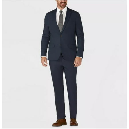 Haggar H26 Men's Tailored Fit Premium Stretch Suit Jacket - Blue 44R