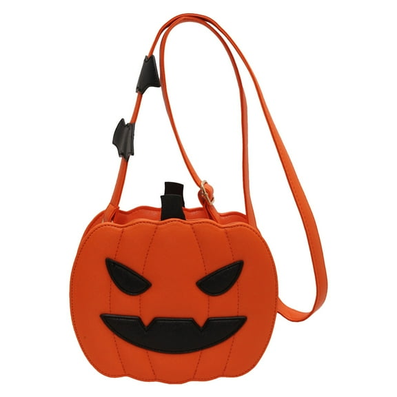 Halloween Pumpkin Purse Crossbody Bags for Women PU Leather Messenger Shoulder Bags Lightweight Sling Bags