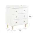 thumbnail image 6 of Babyletto Lolly 3 Drawer Changer Dresser in White and Natural, 6 of 6