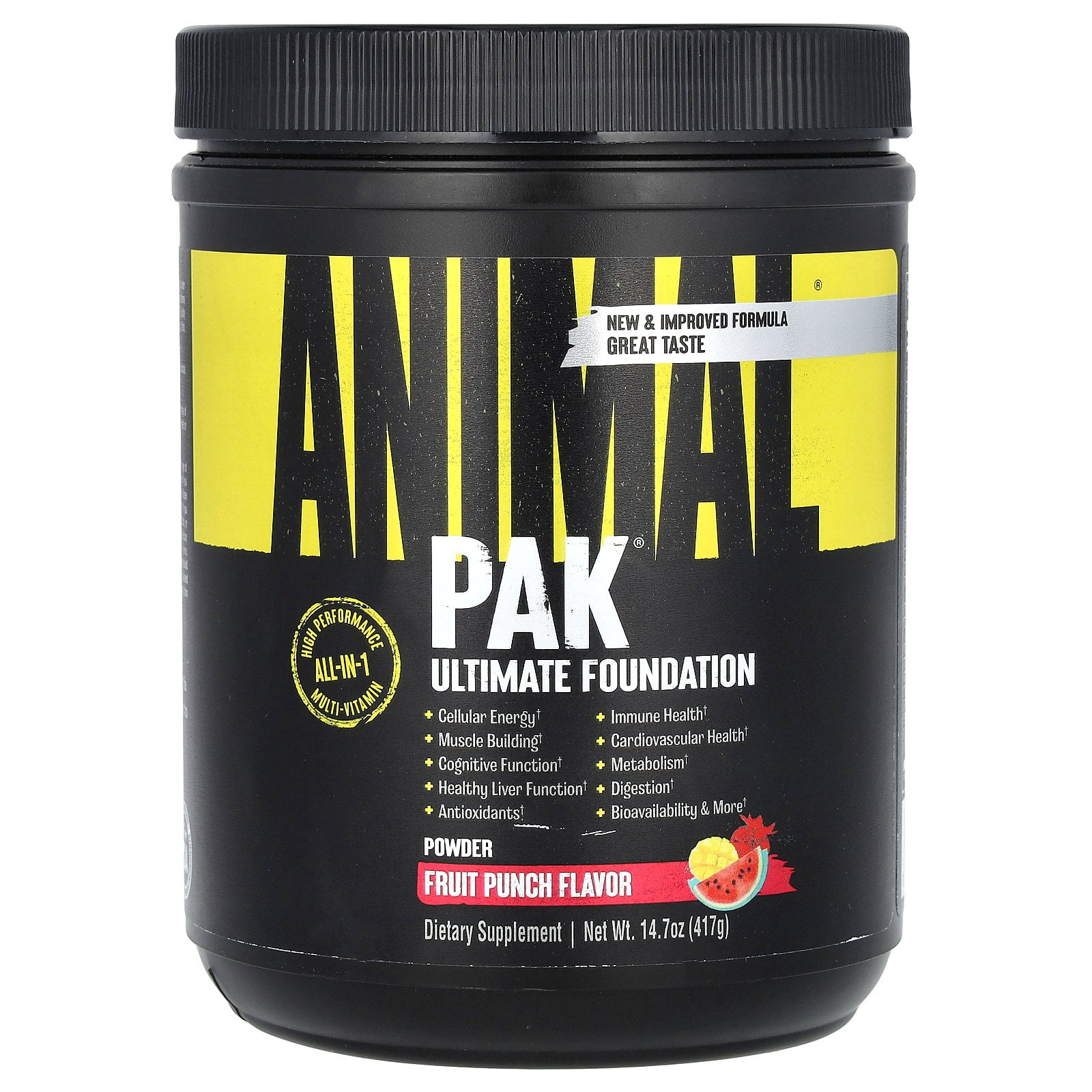 Universal Nutrition Animal Pak Powder Ultimate Foundation - Fruit Punch - 30 Servings