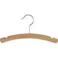 thumbnail image 2 of The Great American Hanger Company Rounded Wooden Kids Hanger with Natural Finish, 12 Inch Wood Top Hangers with Chrome Swivel Hook for Childrens, 2 of 5