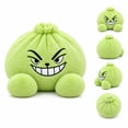 thumbnail image 4 of Cute Green Bao Bun Dumpling Plush with Steamer Box, Soft Squeezable Stuffed Dumpling Toy with Embroidered Face, Anxiety Relief Fidget Plushie for Office Desk Home Decor Novelty Gift, 4 of 7