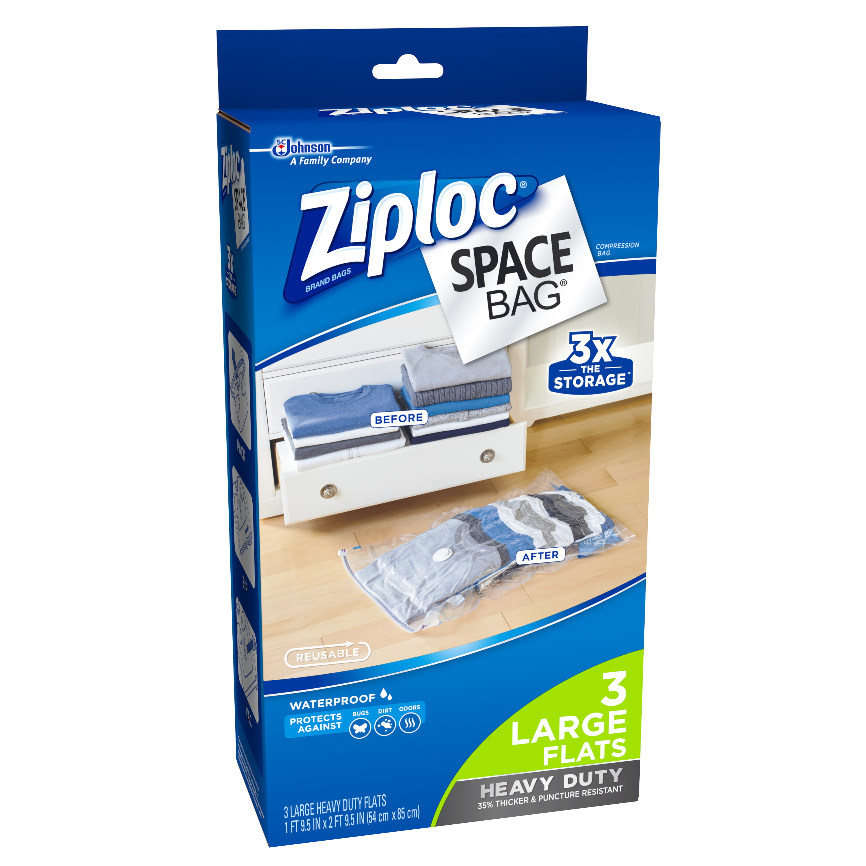 Ziploc®, Space Bag® Medium Flat, Ziploc® brand