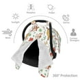 thumbnail image 3 of Car Seat Cover Baby, Cute little animals Baby Car Seat Cover for Baby Boys Girls Newborn , Infant Car Seat Canopy Cover Nursing Breastfeeding Cover Warm Blanket, 3 of 7