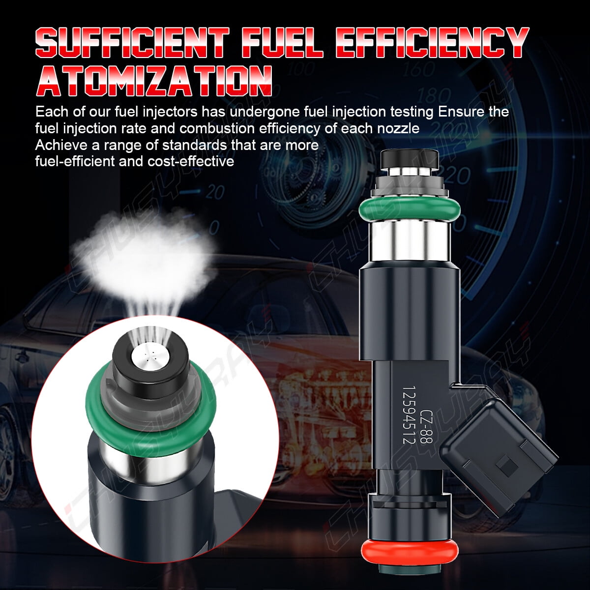 x8 New Upgraded Fuel Injectors for 2007-2009 Chevrolet Silverado 1500 5.3L 6.0L