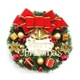 thumbnail image 2 of Christmas Wreaths for Front Door, Wreath with Bowknot Merry Christmas Letter for Holiday Decoration; 11.81inches, 2 of 2