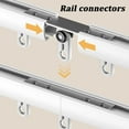 thumbnail image 4 of Tringles à Rideaux Silencieuses Rails de Rideaux de Plafond Rails de Rideaux Robustes Séparateur de Pièce Rail de Rideau Installation Facile pour Rideaux-salon Chambre (Blanc, 1m (3.3 Pieds)), 4 of 6