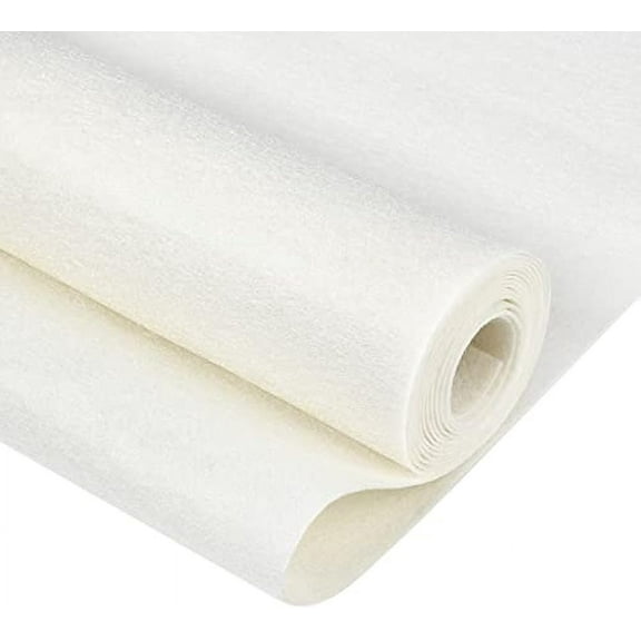 10FT 15.75 Inch Wide Beige Felt Fabric Sheet Nonwoven Felt Roll Padding Felt Fabric for Cushion, DIY Craft, Patchwork Sewing, 0.9mm Thick