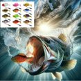 thumbnail image 2 of Three Generations Of Jumping Fish Hollow Lead Soft Bait Hanging Bottom Rotating Sequins T-tail Lead Soft Fish Bait, 2 of 2