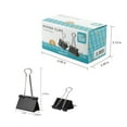 Pen + Gear Metal Binder Clips, Black, 4 Count