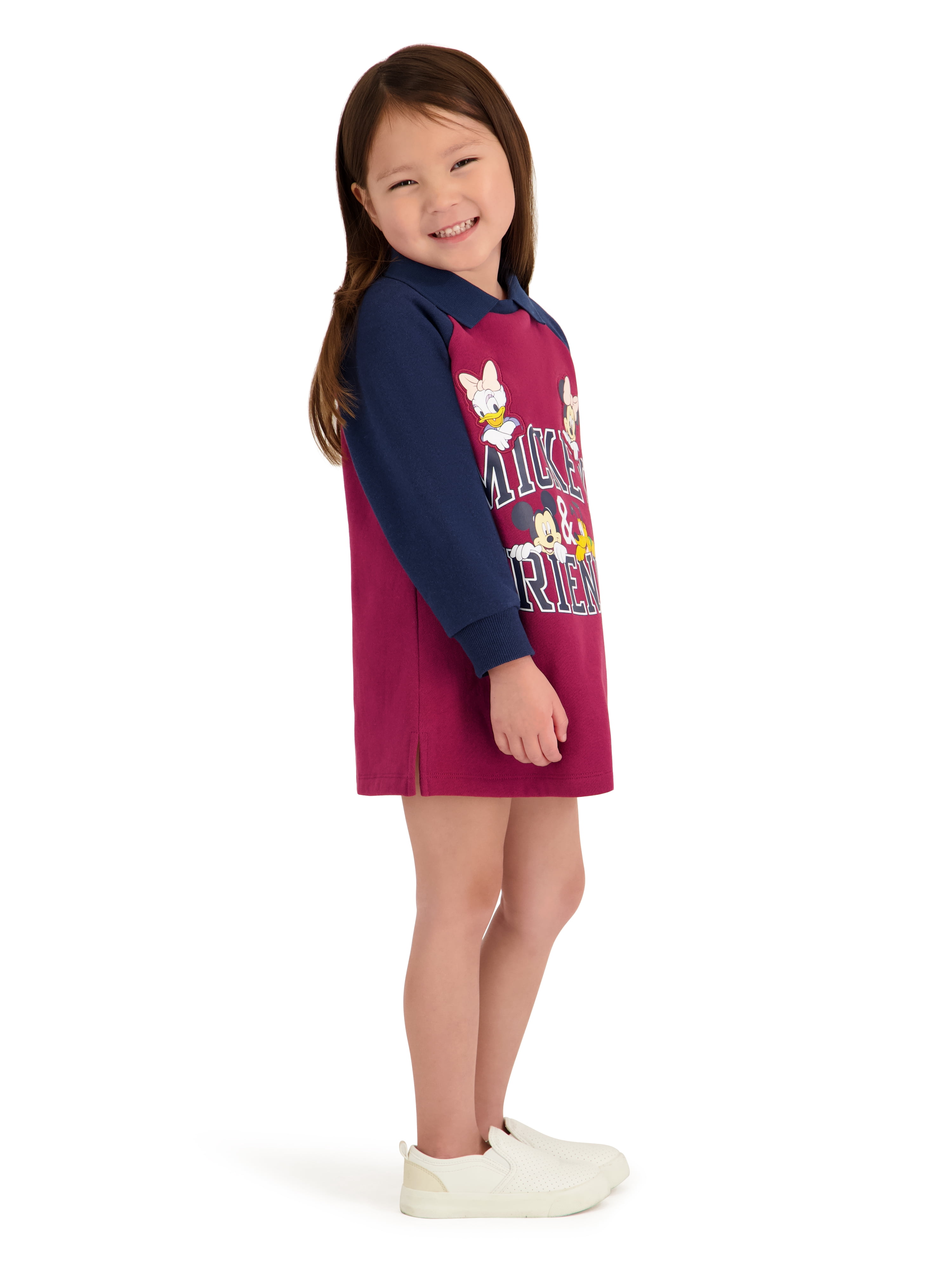 Minnie Mouse Toddler Girls Fleece Dress, Sizes 12 Months - 5T
