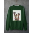 thumbnail image 3 of Rainbow Splash Giraffe Trio. Sweatshirt Men -Fab Funky Designs, Male XX-Large, 3 of 4