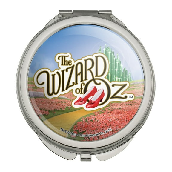 The Wizard of Oz Ruby Slippers Logo Compact Travel Purse Handbag Makeup Mirror