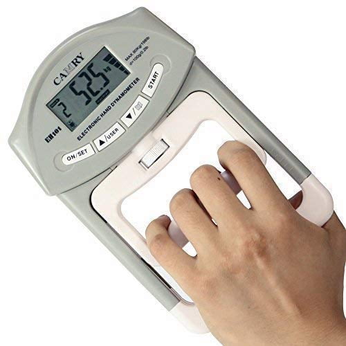 CAMRY Digital Hand Dynamometer Grip Strength Measurement Meter Auto Capturing Hand Grip Power 200 Lbs / 90 Kgs