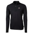 thumbnail image 2 of Men's Cutter & Buck Black Montana Grizzlies Big & Tall Virtue Eco Pique Recycled Quarter-Zip Pullover Top, 2 of 3