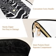 thumbnail image 2 of Iauyy Rhombus Cosmetic Bag with Handle Large Capacity Luxury Twill Travel Makeup Bag ,Monochromatic Art Style, 2 of 8