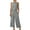 Gray, variant on WMTBSRSW Two Piece Set for Women Sleeveless Crop Top Capri Wide Leg Pants Summer Vacation Outfits Loose Linen Lounge Sets Smock Neck Matching Sets