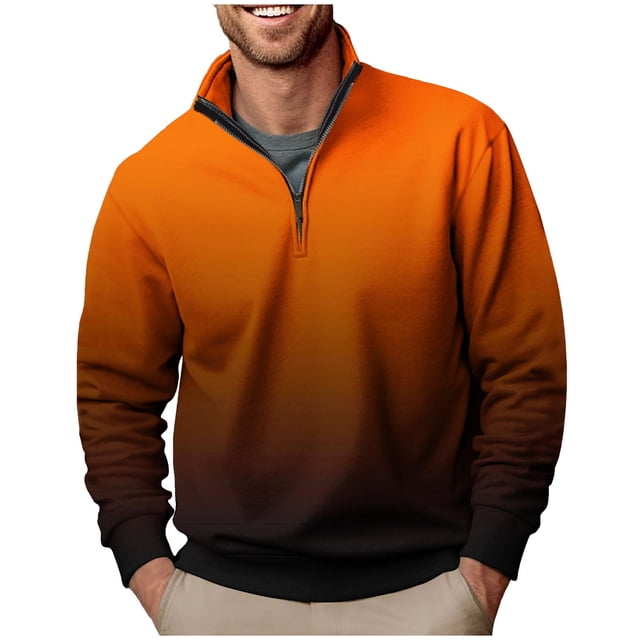 Blusa y camisa de manga larga con cuello alto para hombre, ropa deportiva para el hogar, pijamas, camiseta de color liso, blusa deportiva de poliéster para hombre