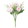 thumbnail image 1 of Flores artificiales nórdicas, Rosas de simulación, Decoración del hogar, Ramo de flores de seda, 1 of 2