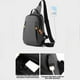 thumbnail image 4 of Fiudx Mochila Bandolera Unisex, Diseño Ligero de Nailon, Correa Ajustable para El Hombro, Ideal para Senderismo, Ciclismo y Gimnasio, Color Negro y Gris, 18 X 8 X 30 Cm., 4 of 6