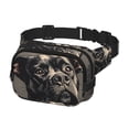 thumbnail image 2 of Balery Vintage Dog Illustration Mochila Cinturón para Mujeres y Hombres, Bolsa de Cintura Impermeable de Doble Capa con Correa, 2 of 9
