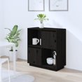 thumbnail image 1 of vidaXL Buffet Noir 74x35x80 cm Pin Massif, 1 of 5