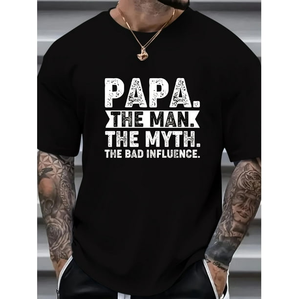 Camiseta informal de algodón con estampado de eslogan para hombre, ideal para el tiempo libre.