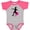 Heather and Hot Pink, variant on Inktastic Girl Playing Soccer- Pink and Yellow Stars Girls Baby Bodysuit
