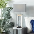 thumbnail image 2 of DecMode Silver Glass Glam Table Lamp 31", 2 of 9