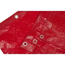 Harpster Tarps 10' x 12' High Visibility RED 3.3 oz. Poly Tarp 8 Mil