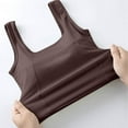 thumbnail image 6 of ZQUUVOU Women's Plus Size Cami with Removable Cups Scoop Neck Stretchy Breathable for Work Office Weekend Loungewear Coffee, 6 of 7