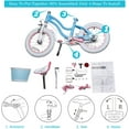 thumbnail image 6 of Royalbaby Girls Kids Bike Stargirl 18 In. Bicycle Basket Kickstand Blue Child's Cycle, 6 of 11