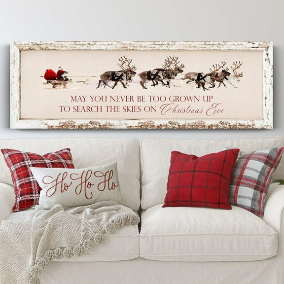 May You Never Be Too Grown Up To Search The Skies On Christmas Eve Poster Wall Decor Canvas Art Prints Painting Picture Artwork Home Christmas Decoration No Frame
