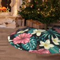 thumbnail image 5 of Defioc Green Tropical Leaves for Christmas Tree Skirt Snowman Xmas Tree Skirt Farmhouse Christmas Decorations Tree Mat for Holiday Party Decor-30", 5 of 6