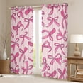 thumbnail image 2 of Manfei Cartoon Bow Tie Black Out Curtains,Cute Bowknot Ribbon Curtains Pack of 2 (42x63 Each),Girl Pink Bedroom Curtains For Teens,Luxury Bedroom Decor, 2 of 6