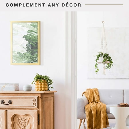 MCS Foundation 16x24 Poster Frame Traditional Brass, Vertical & Horizontal Wall Hanging Large Picture Frame for Photos, Posters & Art Prints (1-Pack)