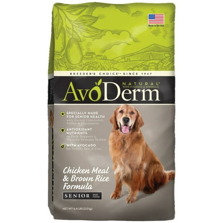 UPC: 0052907020247 | AvoDerm Natural Chicken Meal and Brown Rice Formula Senior Dog Food 4.4-Pound